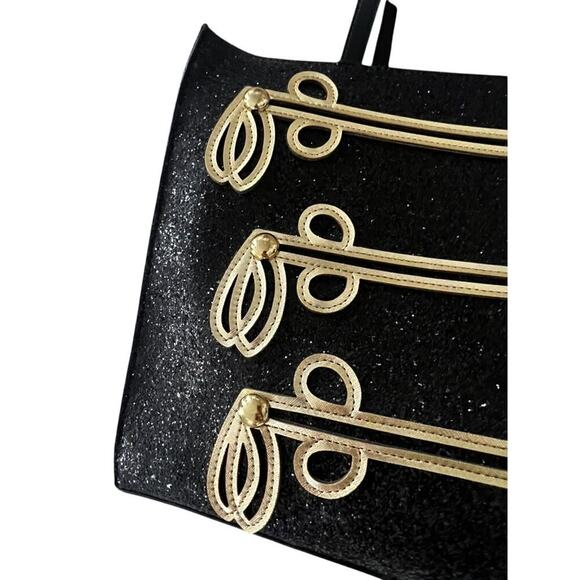 Michael Jackson ONE Cirque Du Soleil MJ Jacket Tote Purse Black, Gold Glitter - Picture 3 of 10